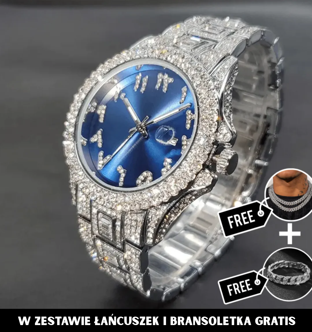Presidental Arabic Dial Iced Out Watch