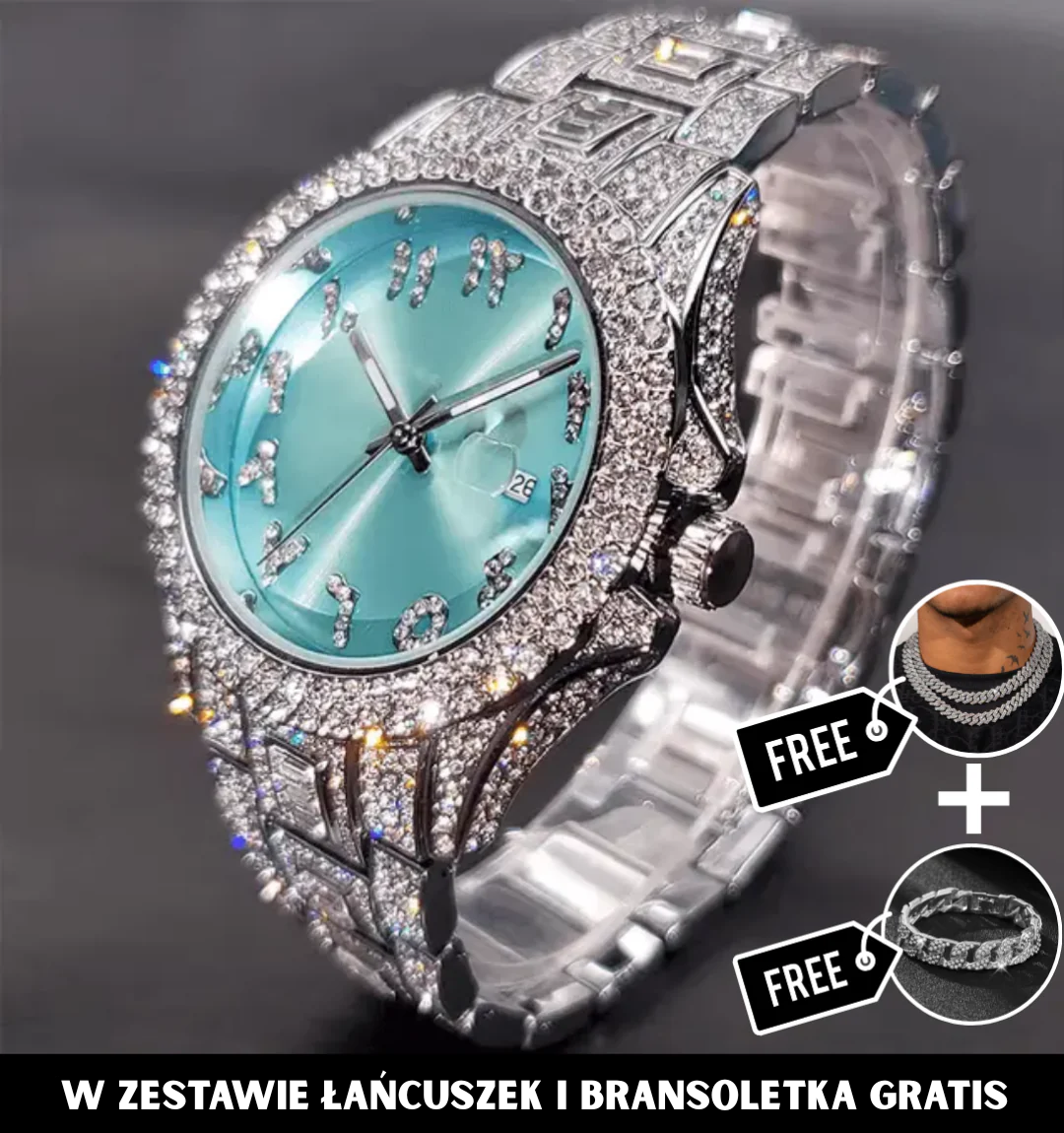 Presidental Arabic Dial Iced Out Watch
