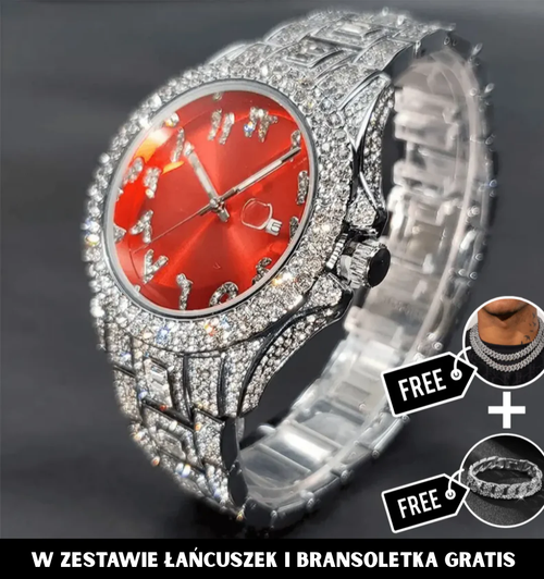 Presidental Arabic Dial Iced Out Watch