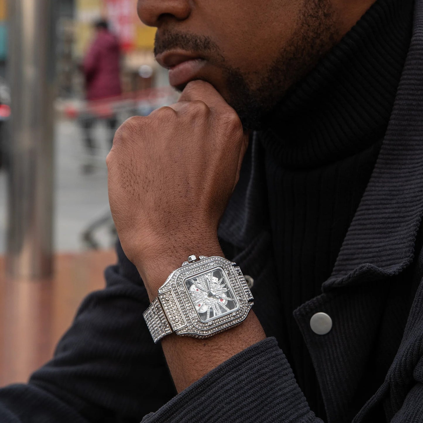 Skeleton VVS Iced Out Watch